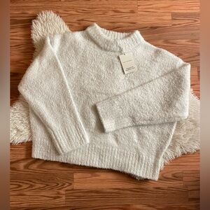 Free Assembly Fuzzy Mock Neck Sweater XL NWT